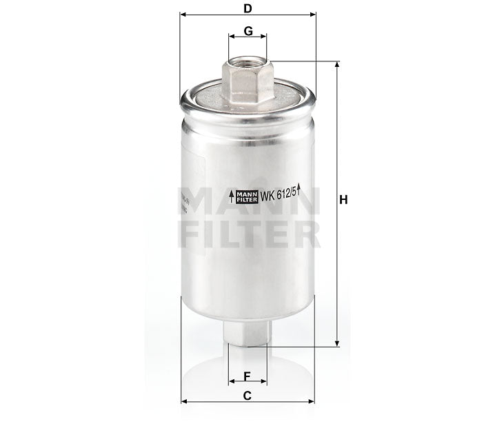 WK 612/5 Kraftstoff-Leitungsfilter Inline