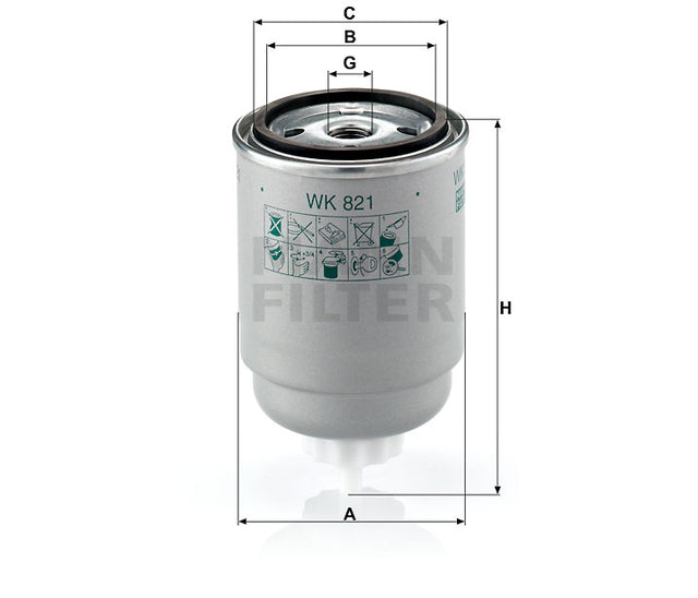 WK 821 Kraftstofffilter SpinOn