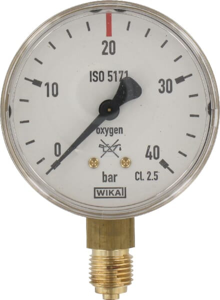 Manometer Sauerstoff 0-40bar