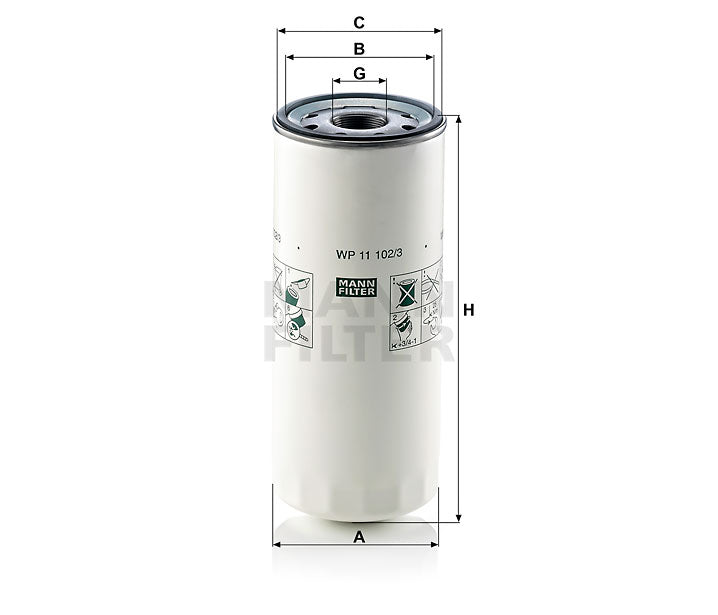WP 11 102/3 Ölfilter SpinOn