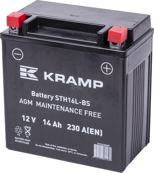 Kramp, Starterbatterie, 12V, 14Ah, 230A, 151 x 87 x 161mm