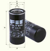 ZP550A Ölfilter SpinOn