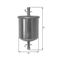 ZP8026FM Kraftstoff-Leitungsfilter (Inline)
