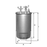 ZP8083FM Kraftstoff-Leitungsfilter Inline