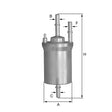 ZP8101FL Kraftstoff-Leitungsfilter Inline